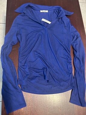 Madewell Cobalt V-Neck Top